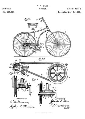 Bicycle patent 1980 
