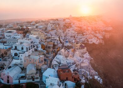 First light on Santorini