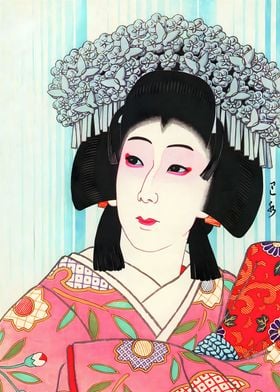 Ukiyo e Geisha Yukihime