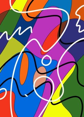 Abstract Line Art Poster