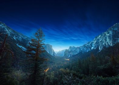 Yosemite Park At Night