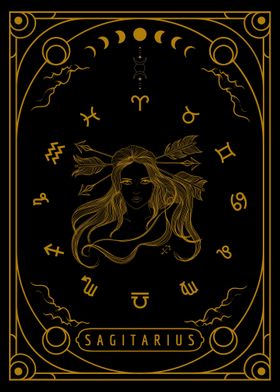 Zodiac Card Sagitarius