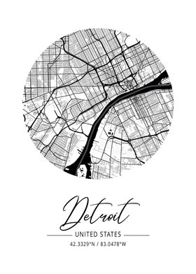 Detroit City Map