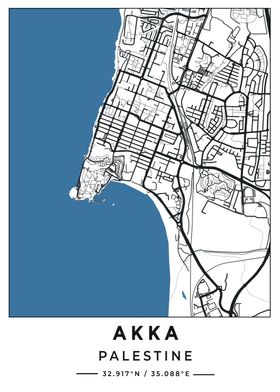 Akka Palestine Map Art