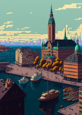 Stockholm Pixel art