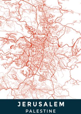 Jerusalem Palestine Map 