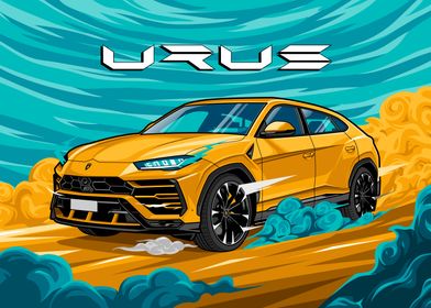 Lamborghini urus poster