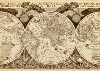 Vintage Map of the World