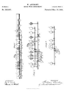Clarinet patent 1895