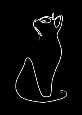 dog line black white' Poster by Sum Port | Displate