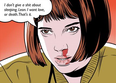 Mathilda retro comic style