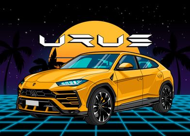 Lamborghini Urus Retrowave