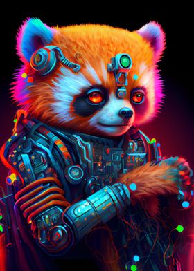 Cyberpunk red panda
