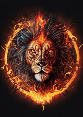 Fire Lion Head