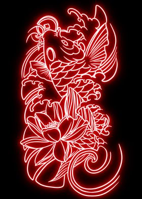 Koi fish neon