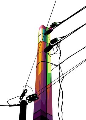 Power pole Wpap Popart