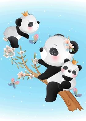 Panda family