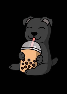 Staffy Dog Bubble Tea