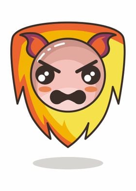 Emoticon Lion Angry Poster