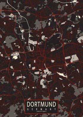 Dortmund City Map Vector