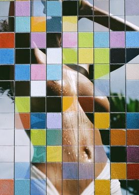 Sensual stone color mosaic
