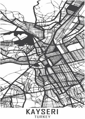 Kayseri Turkey City Map