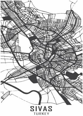 Sivas Turkey City Map