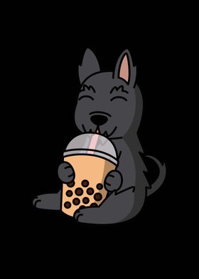 Scottish Terrier Boba Tea