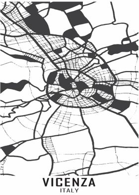 Vicenza Italy City Map