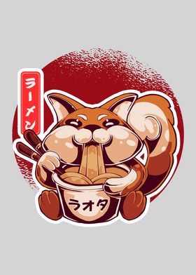 Japanese Fox Eating Japan