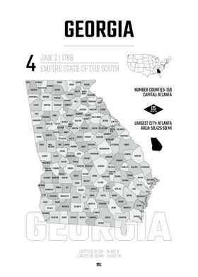 Georgia usa state map