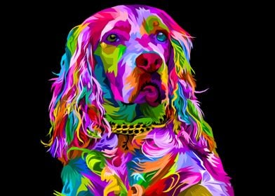 Colorful cocker spaniel