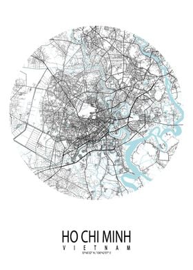 Ho Chi Minh Map Circle