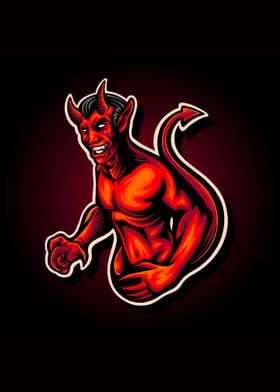 Red demon mascot