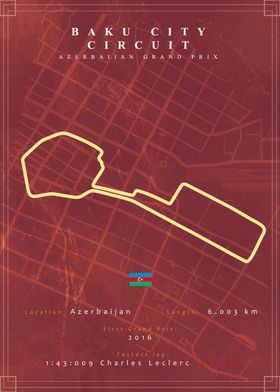 Baku City Circuit F1 track