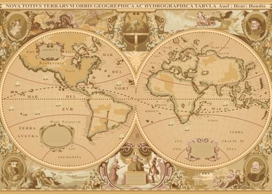 Vintage Map of the World