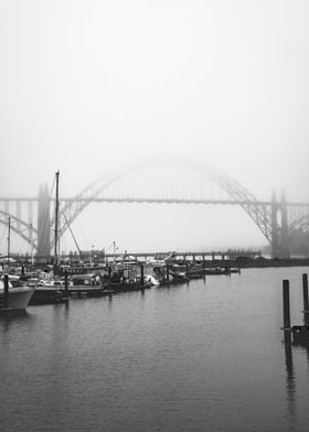 Oregon Coast Foggy Bridge