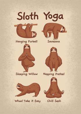 Funny Anime Yoga Sloth