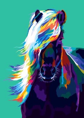 Horse Colorful pop art