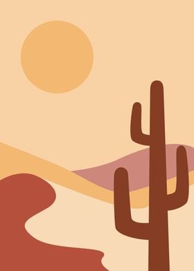 Desert cactus landscape