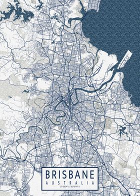 Brisbane City Map Coastal