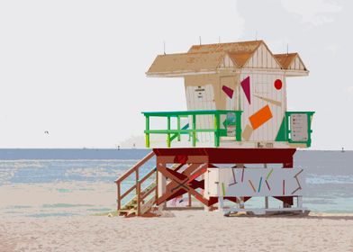 White Miami Beach Hut
