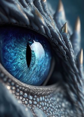 Black dragon eye' Poster, picture, metal print, paint by Arturo Vivo