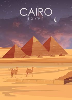 Cairo Egypt Pyramids Art