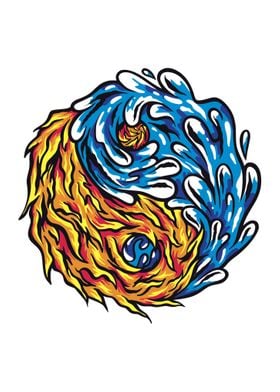 Fire and Water Yin Yang