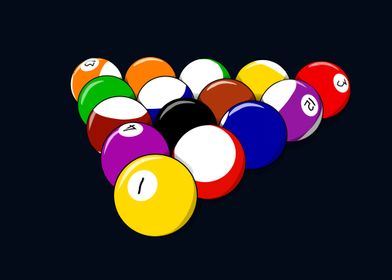 8 balls billiard