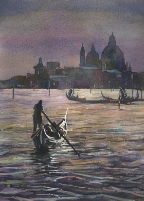 Venice Italy Gondola art