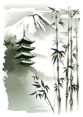 Mountains and Bamboo