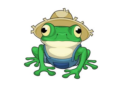 Frog Farmer Hat