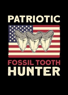 Patriotic USA Fossil Tooth